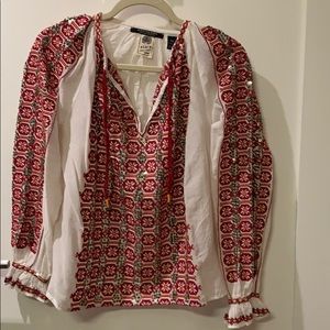 Scotch and soda peasant blouse